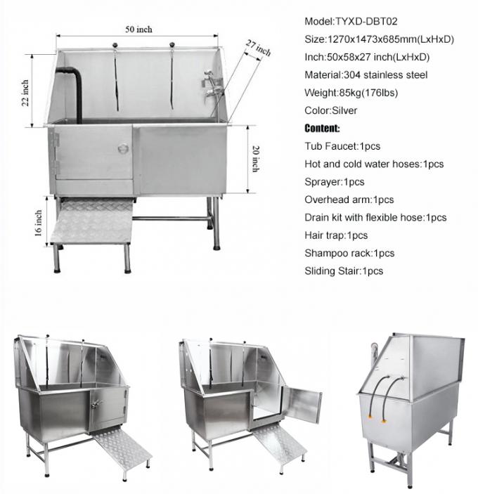 Universal Stainless Steel Dog Wash Tub / Dog Grooming Tubs