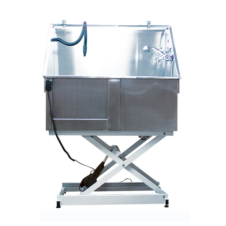 Fully Welded Stainless Steel Dog Wash Tub With Remote / Pedal Control