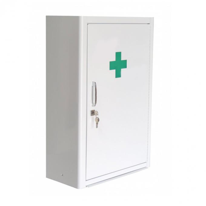 Lockable Metal First Aid Cabinet Large Wall Mounted First Aid