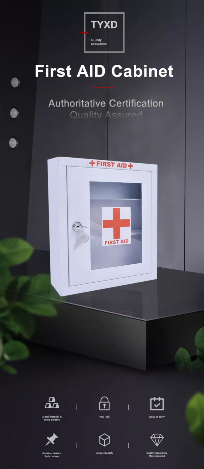 Empty Steel Medicine Lock Box Wall Mounted