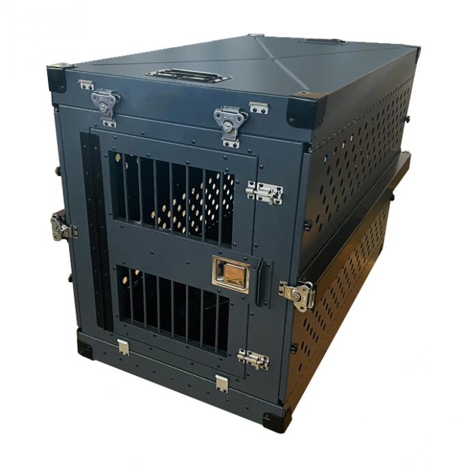 Aluminum Dog Travel Box Foldable Gray Color