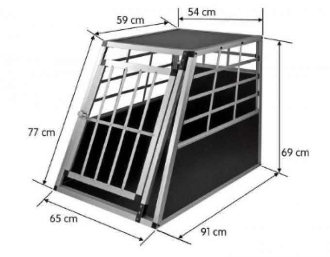 Lockable MDF Heavy Duty Aluminum Dog Travel Box For Large Dog Car