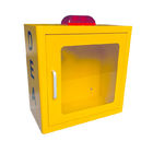 Yellow Color Alarmed AED Defibrillator Cabinets With Strobe Light