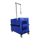 Aluminum Blue 40&quot; Heavy Duty Collapsible Dog Crate With Grooming Arm