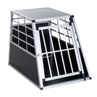 Lockable MDF Heavy Duty Aluminum Dog Travel Box For Large Dog Car Transport Cage