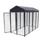 4x8x6 ft Outdoor Large Galvanized Welded Wire Dog Kennel With Cover