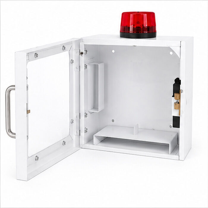 Wall Mounted Overdose Cabinet with Door Alarm and Strobe Light for Naloxone Emergency Storage