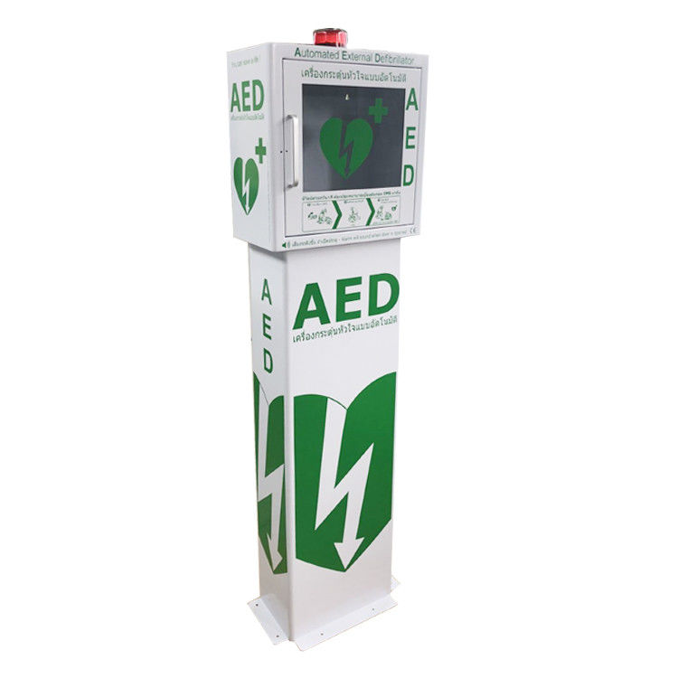 Outdoor Heated AED Defibrillator Cabinets , Free Standing Defibrillator Storage Cabinets