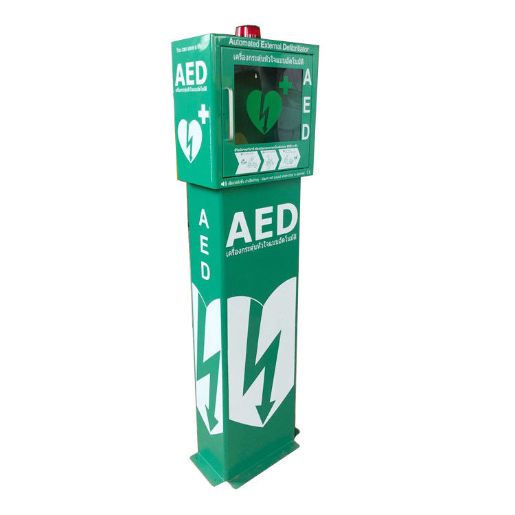 Outdoor Heated AED Defibrillator Cabinets , Free Standing Defibrillator Storage Cabinets