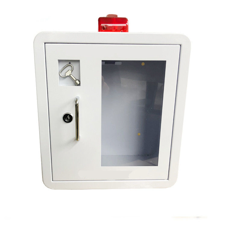Curved Corner Outdoor Indoor Defibrillator Cabinet With Emergency Key