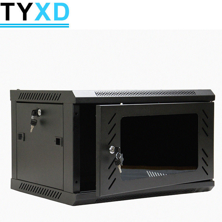 Wall Mount Network Rack Cabinet , Black / Customized Color Network Equipment Rack