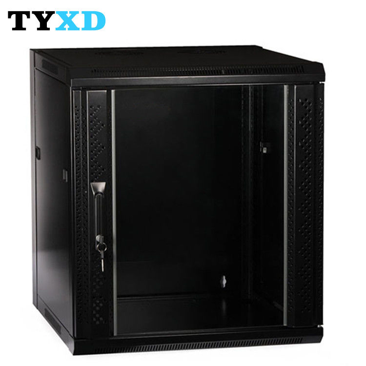 Cold Rolled Steel 12U Data Cabinet 630*570*450mm For 19&quot; Standard Network Equipment