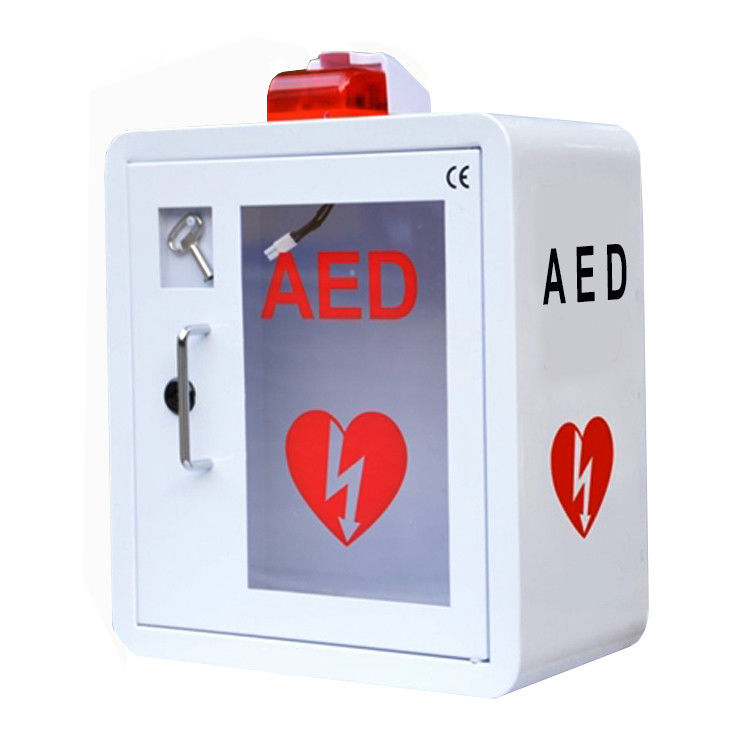 Universal Indoor White Metal Alarmed AED Defibrillator Wall Cabinet