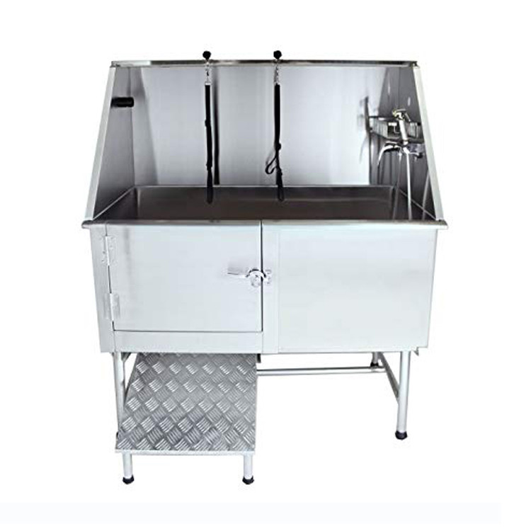 Professional Dog Grooming Bath Tubs Stainless Steel Made With Walk In