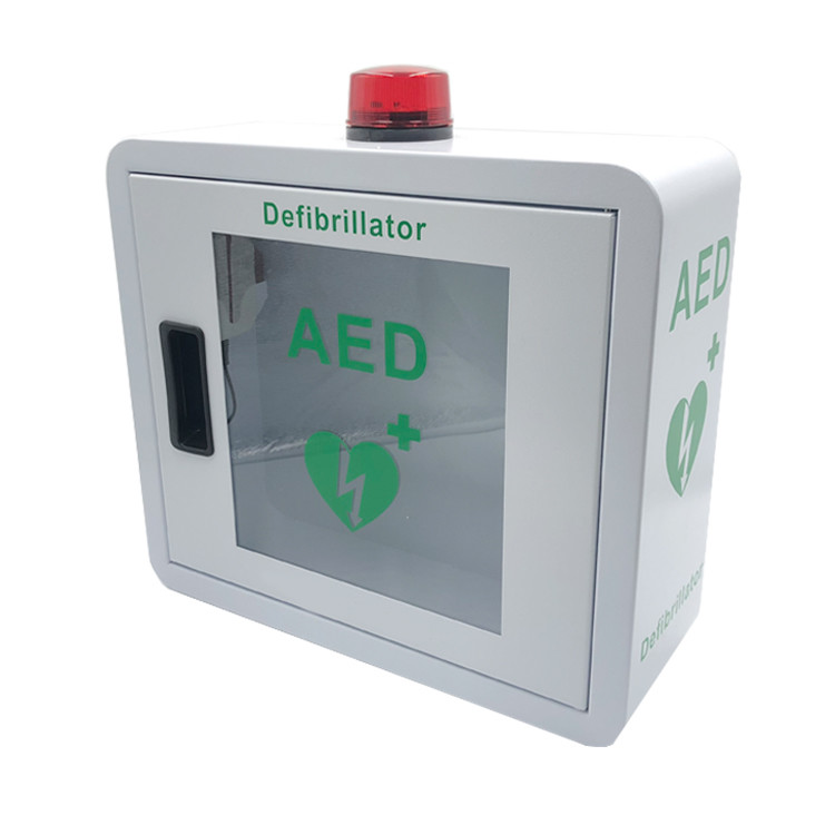 Wall Mounted Defibrillator , Customizable Metal AED Mounting Box