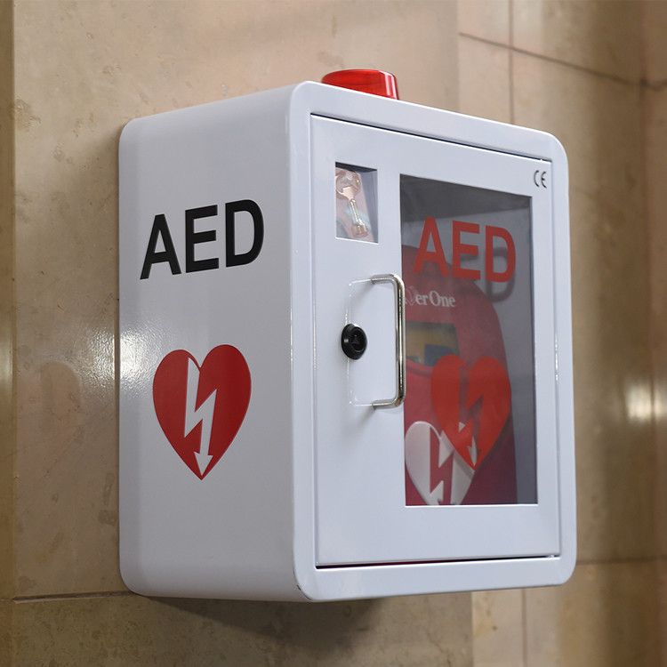 Durable Steel AED Defibrillator Cabinets Indoor Use With Curved Corner durable-steel-aed-defibrillator-cabinets-indoor-use-with-curved-corner