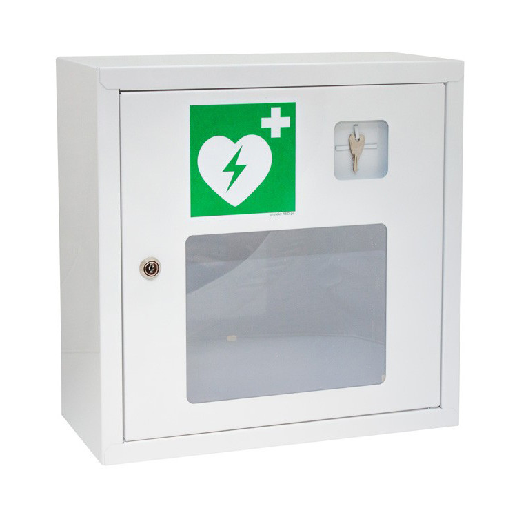 Lockable AED / AED Wall Box 370x370x170mm With Emergency Key