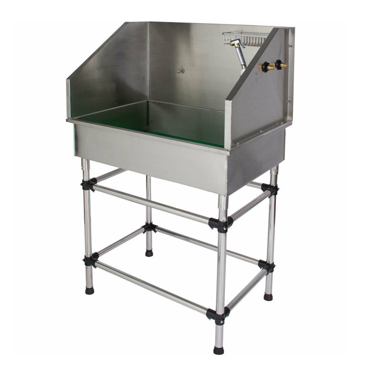 304 Stainless Steel Dog Wash Tub , Professional Pet Grooming Bath Tub
