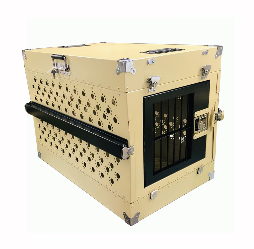 Portable Aluminum Collapsible Single Dog Crate Box Folding Pet Carrier