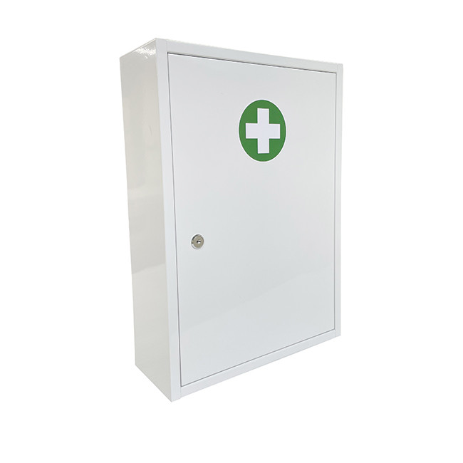 Metal White First Aid Cabinet Public Workplace Wall Mount With Innner Box