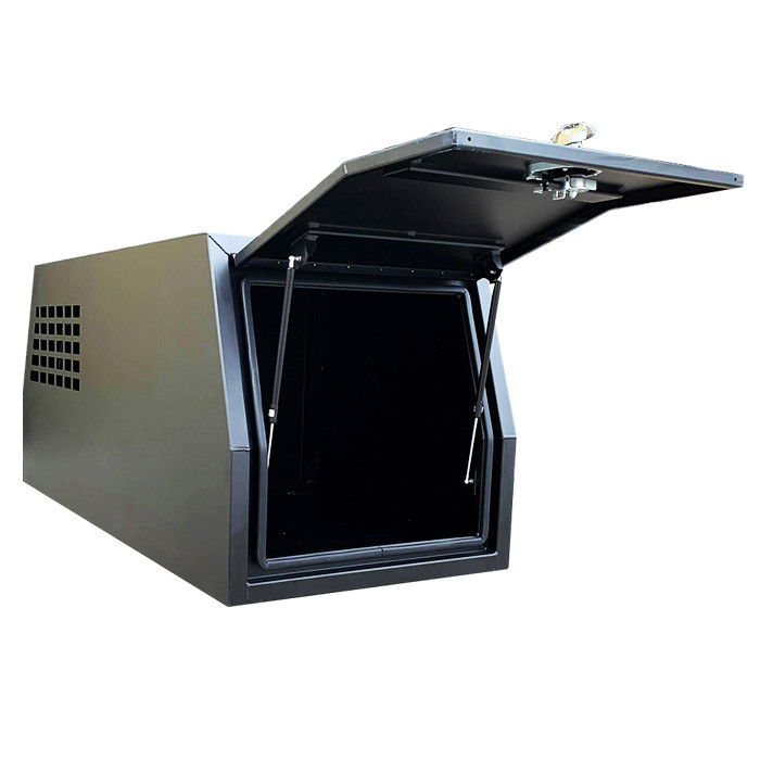 Custom Large 700mm Single Black Aluminum Alloy UTE Canopy Dog Box
