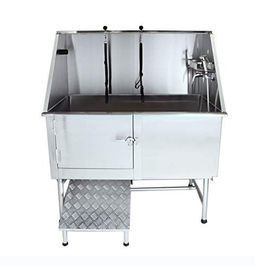 Professional Dog Grooming Bath Tubs Stainless Steel Made With Walk - In Ramp