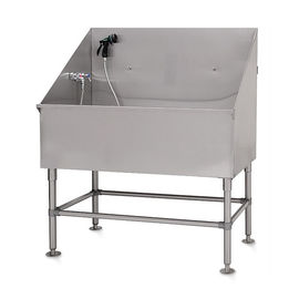Indoor / Outdoor Stainless Steel Dog Wash Tub , Professional Dog Grooming Tubs